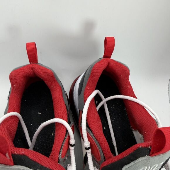 Nike Air Max 270 React GS Shoes Kids Size 7 Gray Red Black Cushioned BQ0103-011 - Picture 7 of 13